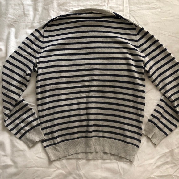 J. Crew Blue/Cream Nautical Stripe Sweater size S - Picture 2 of 3